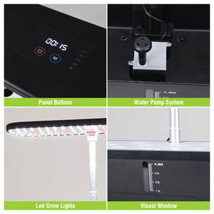 Sistema de crecimiento hidropónico de jardín interior de 12 agujeros, maceta inteligente ecológica con pantalla LCD para uso doméstico de plantas - Product Image 2