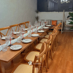 Kursi Crossback Kayu Asli Berkualitas Tinggi untuk Sewa, Kursi Pernikahan Restoran, Kursi Outdoor Cross Back - Product Image 4