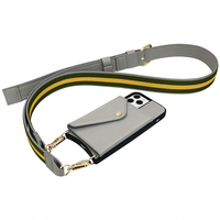 Coque de téléphone à bandoulière en cuir avec portefeuille pour iphone 14 pro max