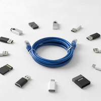 Kabel Ethernet LAN UTP Cat5e RJ45 Male Male 1.5m, Konektor Berlapis Nikel Tembaga Murni, TPE Biru untuk Komputer/Scanner/Kamera