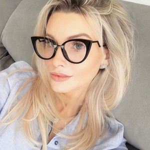 Gafas de Moda Más Vendidas, Monturas de Gafas para Mujer, Gafas Ópticas de Ojo de Gato, Gafas con Filtro de Luz Azul - Product Image 1
