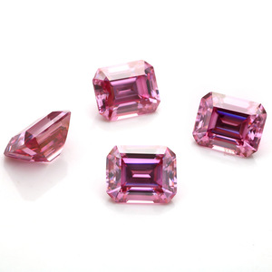 Emerald Cut Pink Moissanite Loose Stone VVS Clarity For Jewelry Making - Product Image 4
