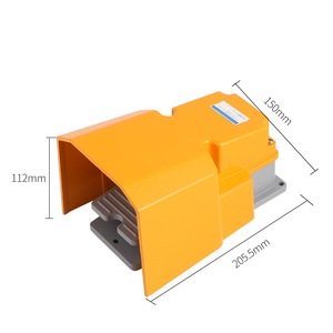 Interrupteur au pied LTH/1/6 205,5x150x112mm, boîtier en aluminium, étanche, montage sur panneau, accessoire pour machine-outil - Product Image 1