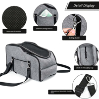 Bolsas de Viaje Resistentes al Desgaste para Mascotas Oxford con Base Antideslizante, Bolsa de Transporte Transpirable Personalizada para Perros y Gatos para Actividades al Aire Libre