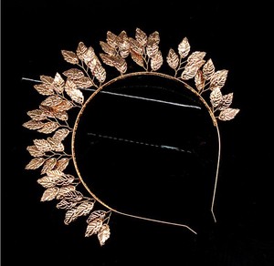 Serre-tête de déguisement Déesse Grecque Rivertree / <span class=keywords><strong>Couronne</strong></span> de cheveux à branches en feuilles d'or / Coiffe de mariage nuptiale Accessoires Déesse Grecque - Product Image 3