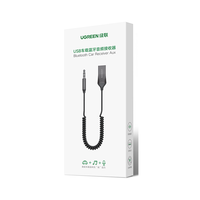 UGREEN Aux zu Bluetooth 5.0 Adapter 3,5mm Bluetooth-Empfänger für Auto USB 2.0 zu 3,5mm Klinkenadapter