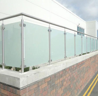 YL METAL Prix d'usine Garde-corps en acier inoxydable avec balustrade en verre encadrée