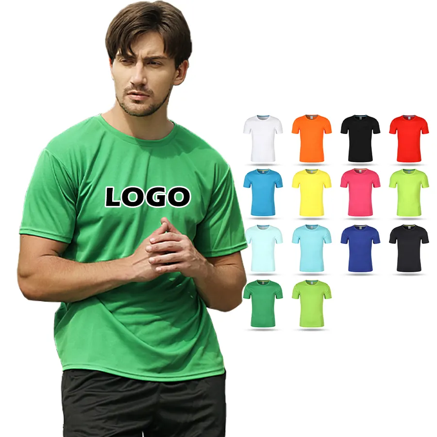 Fabricant T-shirt personnalisé 100% polyester T-shirt imprimé Logo pour hommes t-shirts simples imprimés blanc noir T-shirt