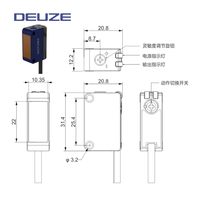 DEUZE PBS30CM30N3 Sensor fotoeléctrico de bajo precio NPN/PNP 10-30V DC Sensores ópticos de supresión de fondo de luz roja/infrarroja