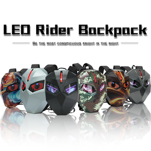 Sac à dos <span class=keywords><strong>de</strong></span> vélo LED personnalisable avec yeux animés, sac <span class=keywords><strong>de</strong></span> vélo programmable avec lumière LED, application DIY, coque rigide, étanche - Product Image 3