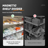 Séparateur d'étagère de supermarché magnétique en forme de T, transparent en PET, pour gondole, cloison d'étagère pour pharmacie et magasin de détail
