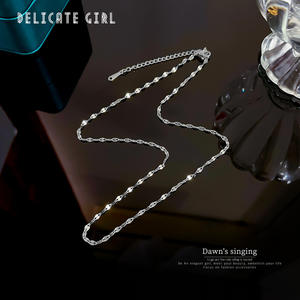 Yanyan vente en gros collier de chaîne à maillons en acier inoxydable plaqué or 18 carats bijoux collier de chaîne fine personnalisé pour les femmes - Product Image 4