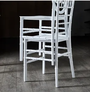 Silla de Bambú Blanca y Negra de Estilo Europeo, Silla de Resina con Respaldo Redondo Estilo <span class=keywords><strong>Castillo</strong></span>, Mesa y Silla de Comedor para Jardín y Exteriores - Product Image 5