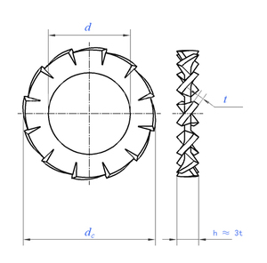 Tùy Chỉnh Nội Bộ Răng Sửa Chữa Máy Giặt Không Gỉ Mùa Xuân Thép Không Gỉ Starlock Stamping Gasket Đẩy Trên Người lưu giữ Đẩy Trên Sao Khóa Máy Giặt - Product Image 6