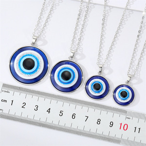 Collar con Colgante de Amuleto Nazar de Diseño Simple, Chapado en Oro de 18K, Ojo Turco Azul, Collares Religiosos de Ojo Turco para Mujeres, Hombres y Niñas - Product Image 3