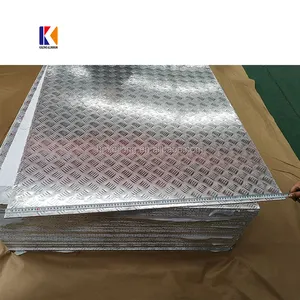 Fabricante barato 6061 checker 5 bar de aluminio a cuadros de la placa