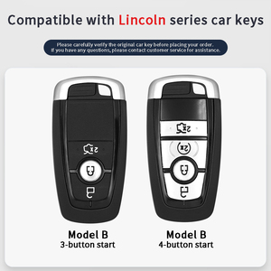 Funda/Carcasa/Bolsa de Cuero para Llaves de Auto Compatible con <span class=keywords><strong>Lincoln</strong></span> Z, Adventurer, <span class=keywords><strong>Navigator</strong></span>, Aviator, Continental - Product Image 3