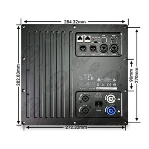 Amplificateur DSP professionnel GETSHOW 1200+400+400W, système audio 2.1, module d'alimentation, plaque en aluminium, construction à trois voies audio - Product Image 4
