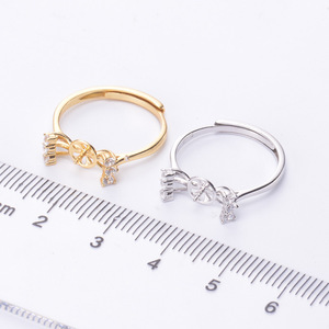 Base para Anillo de Perlas DIY de Plata S925 con Cuentas Redondas de 10-12 mm, Accesorio de Joyería de Moda 1532 - Product Image 2