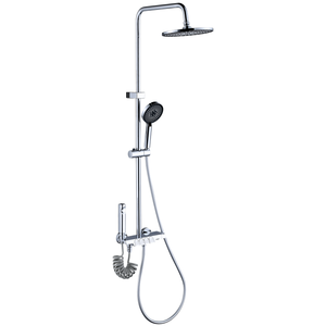 <span class=keywords><strong>Colonne</strong></span> de <span class=keywords><strong>douche</strong></span> murale LED en acier inoxydable à installation facile, avec cascade, pluie et jets de massage - Product Image 1
