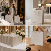 Bolsas de Papel Reutilizables Ecológicas Personalizadas con Logotipo Personalizado para Regalos y Uso en Exteriores