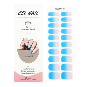 Producto de Belleza para Uñas con Gel UV Estilo Francés 2026, Venta al por Mayor, Nuevas Pegatinas de Uñas con Gel UV, Envolturas de Uñas de Gel Semicuradas - Product Image 3