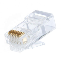 Connecteur RJ45 mâle Cat 5E 8P8C Cat 7 en laiton plaqué or étanche IP44 pour automatisation industrielle 1000V