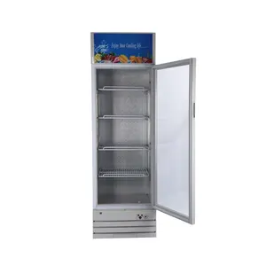 Refrigerador de bebidas de cerveja cc 24v, 268 litros, bebidas, leite, porta de vidro, refrigerador solar móvel, display, refrigerador