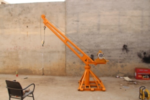 Mini-grue portable en gros 500kg 1 tonne petit ascenseur de construction nouveau palan de levage extérieur câble métallique élingue en acier - Product Image 3