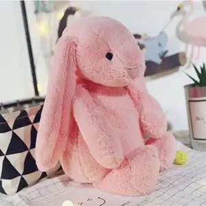 Paskalya yumuşak peluş oyuncak s çocuklar için sevimli gri pembe tavşan bebek uyku arkadaşı Bunny dolması hayvan peluş oyuncak peluş oyuncak s tavşan