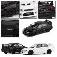 Modèles moulés sous pression jouet de voiture en alliage 1:64 MITSUBISHI LANCER EVO 5 voiture de sport modèle Miniature décoration voiture Collection cadeau ornement
