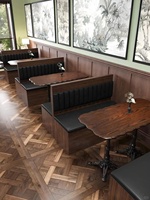 Ensemble de mobilier de restaurant modulaire commercial durable pour café, cafétéria, traiteur, bistrot, bar, table et chaises de salle à manger en gros