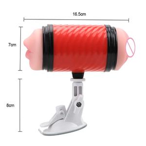 Copa de Masturbación Masculina Manual con Textura Realista 3D de Garganta Profunda y Vagina, con Ventosa y Barra Calefactora - Product Image 1
