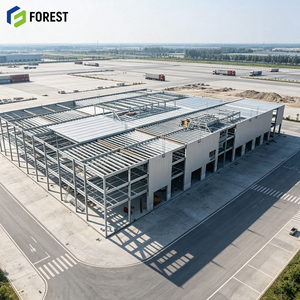 Custom Designed Modular Structural Steel Frame Commercial Warehouse Heavy High Clearance Storage Terminal Depot - Product Image 1