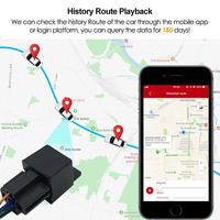 Traceur GPS 4G avec relais, localisateur GPS de véhicule au design discret, coupure de carburant à distance, détection ACC, suivi en temps réel pour moto