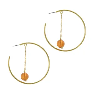 Женские серьги-кольца Za в богемном стиле, большие металлические серьги-гвоздики геометрической формы, ювелирные украшения для вечеринок, 2021