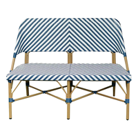 Chaise en rotin d'extérieur moderne minimaliste, table de balcon, restaurant, café, maison d'hôtes, mobilier commercial multifonctionnel