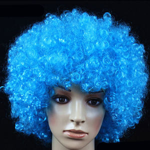 Clown perruque <span class=keywords><strong>Afro</strong></span> crépus bouclés perruque Cosplay Anime fête noël Halloween fantaisie drôle perruques - Product Image 3