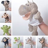 Marionnette de ventrilogie animale en peluche, jouet interactif parent-enfant, gant de conteur pour la maternelle, marionnette à bouche mobile
