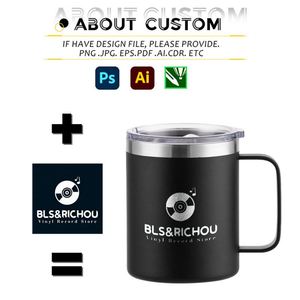 Tasses isothermes en acier inoxydable avec poignée, 12 oz et 14 oz, vente en gros d'usine, gobelets personnalisables par sublimation, tasses à thé et café en métal sous vide - Product Image 3