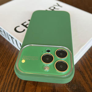 Coque en silicone liquide de haute qualité pour <span class=keywords><strong>iPhone</strong></span> 13 14 15 16 Pro Max grande fenêtre avec <span class=keywords><strong>protection</strong></span> de la caméra - Product Image 3