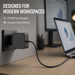 Caricabatterie GaN 65W con Certificazione US UL CE PD, Adattatore di Alimentazione USB-C per Ricarica Rapida di Laptop e Telefoni <span class=keywords><strong>Apple</strong></span> e Samsung - Product Image 4