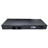 Kotak Distribusi Cerdas Rak 1U 2.3kW/110-250V 10-32A Baja 8 Soket untuk Kabinet Rak
