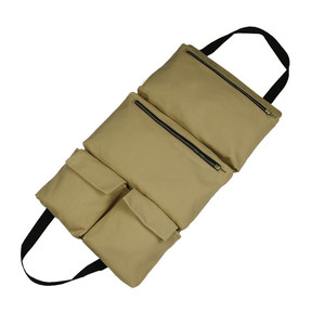 Sac à outils en toile, multi-compartiments, portable, à suspendre dans le véhicule, vert armée - Product Image 5