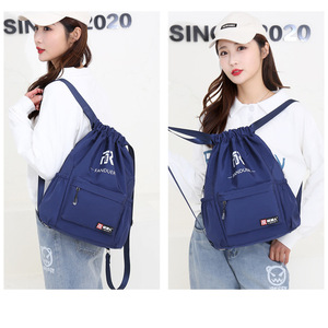 <b>Drawstring</b> Backpack Sport <b>Bag</b> Lightweight Gym Sack for Travel Hiking Fitness Unisex School Book <b>Bag</b> Custom Logo High Quality - Product Image 4