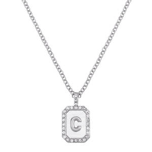 फैशन 26 अक्षर धातु हीरा डिले हार महिला गहने जोकर सोने चांदी दो-रंग आला डिजाइन सहायक उपकरण - Product Image 5