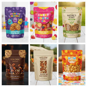 Sacchetto di Sicurezza Personalizzato Minfly con Logo Stampato e Chiusura a Zip per Alimenti per Bambini, Cibo Congelato 200g, PVC di Alta Qualità, Noci e Semi Biologici, Cibo per Animali - Product Image 6