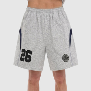 Ensemble de survêtement à marque privée pour <span class=keywords><strong>homme</strong></span>, veste zippée à col montant et short de survêtement, coupe oversize, <span class=keywords><strong>tenue</strong></span> d'été - Product Image 3
