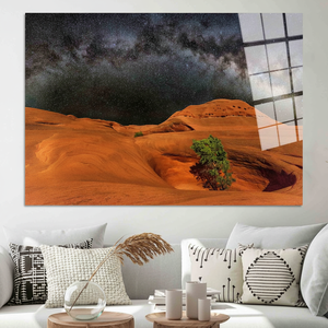 Elegant Desert Night View Printed <b>Canvas</b> Artwork-Modern Art Deco Panel Hanging <b>Wall</b> Decor - Product Image 3