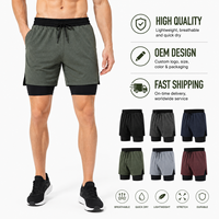 Shorts de sport respirants pour hommes avec cordon de serrage élastique à la taille, doublure intérieure, pour la course, la gym et l'entraînement, conception OEM